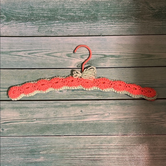 Other - Crochet Hanger with Pink and Green Accents